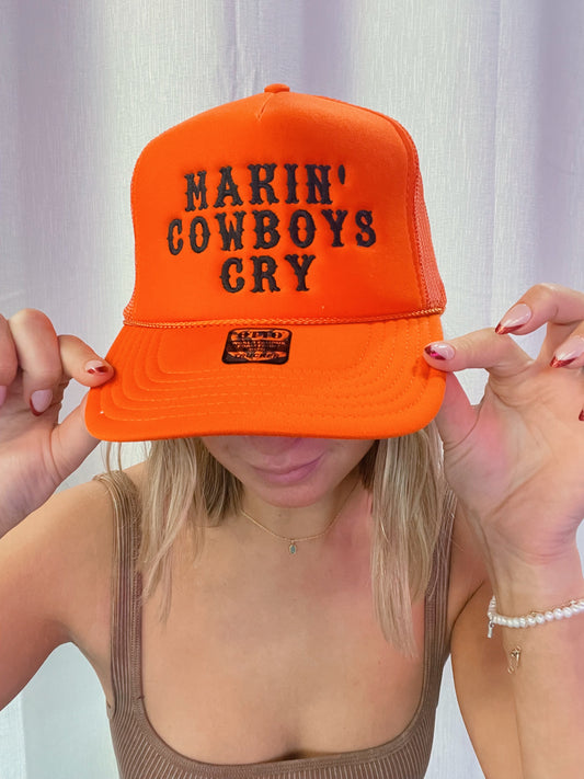 Cowboy's Cry-Orange Trucker Hat