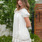 EVANGELIN Sheer Satin Dress