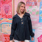 Blue Buttercup Black Pullover