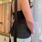 Black Scarf Strapless Top