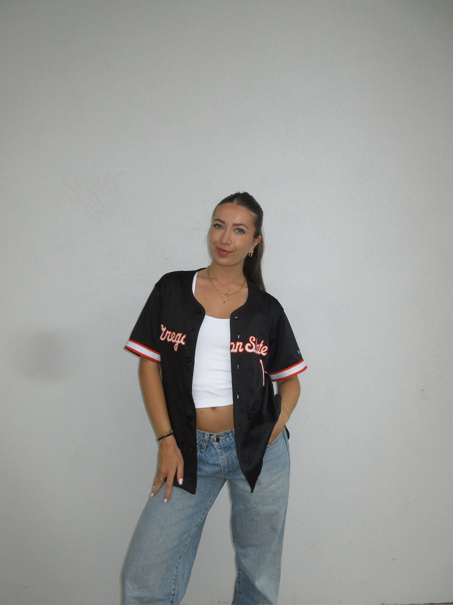 Black OSU #1 Baseball Jersey