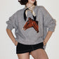 Grey Horse Sweater