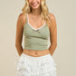 Contrast Layer Lace Trim Top