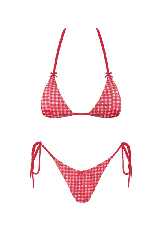 Bow Lover Swimsuit Red