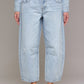 Light Wash Crop Barrel Fit