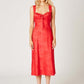 Lucy Satin Midi Dress