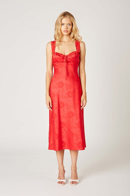 Lucy Satin Midi Dress