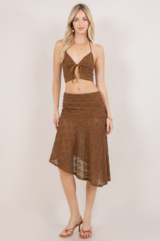 Sarah Lace Asymmetrical Skirt