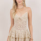 Floral Lace Two Layered Mini Dress
