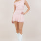 Lace Asymmetrical Mini Dress