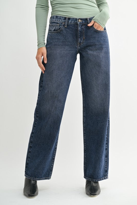 Low Rise Baggy Slouch-Vintage Dark