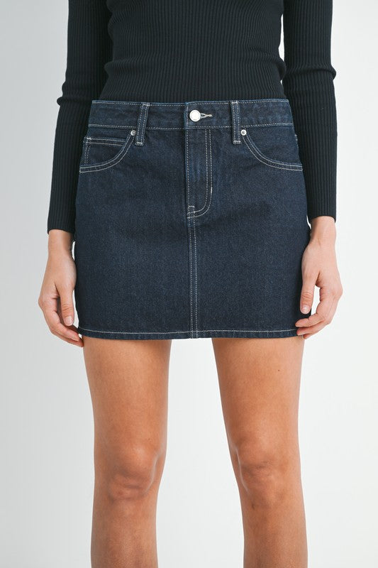 Dark Denim Skirt