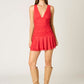 Kelly Mesh V Neck Mini Dress