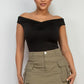 Off Shoulder Ruching Top