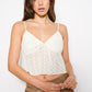 Ivory Lace Trim Cami Top