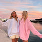 Pearl Grey Hibiscus Flowers Hoodie