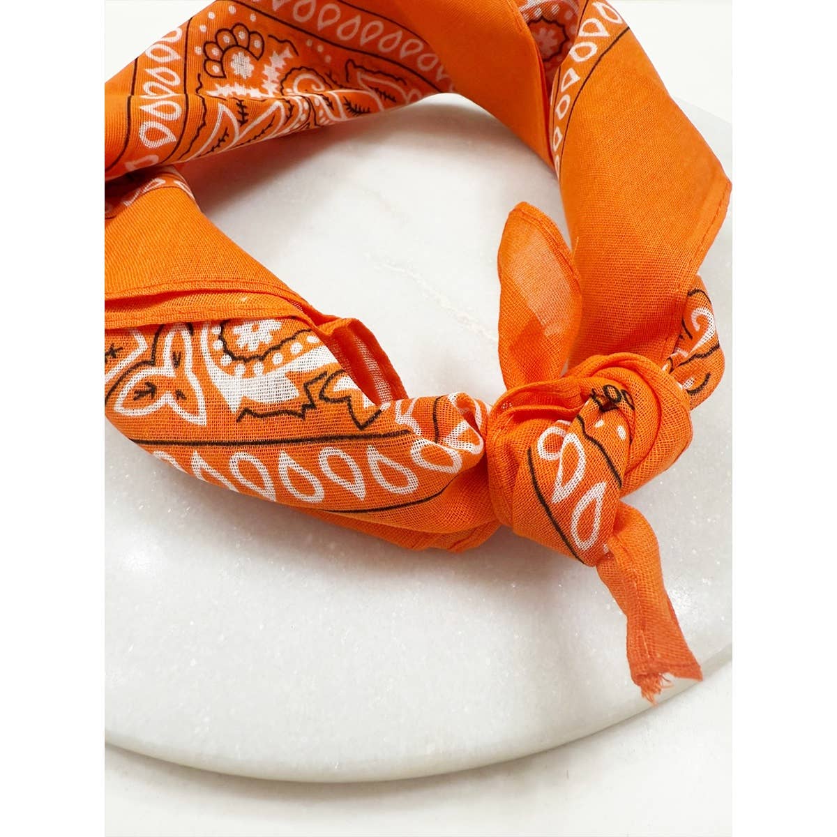 ORANGE Pasley Pattern Bandanas