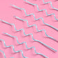 Pearl Blue Wavy Cake Candles – 10 Count | Birthday Party