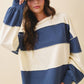 Contrast Panel Long Sleeve Slouchy