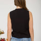Lace Front Tie Sleeveless Blouse