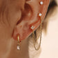 Roussa 18K Gold Non-Tarnish CZ Chain Earring Set