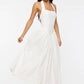 Bohemian Style White Halter Dress