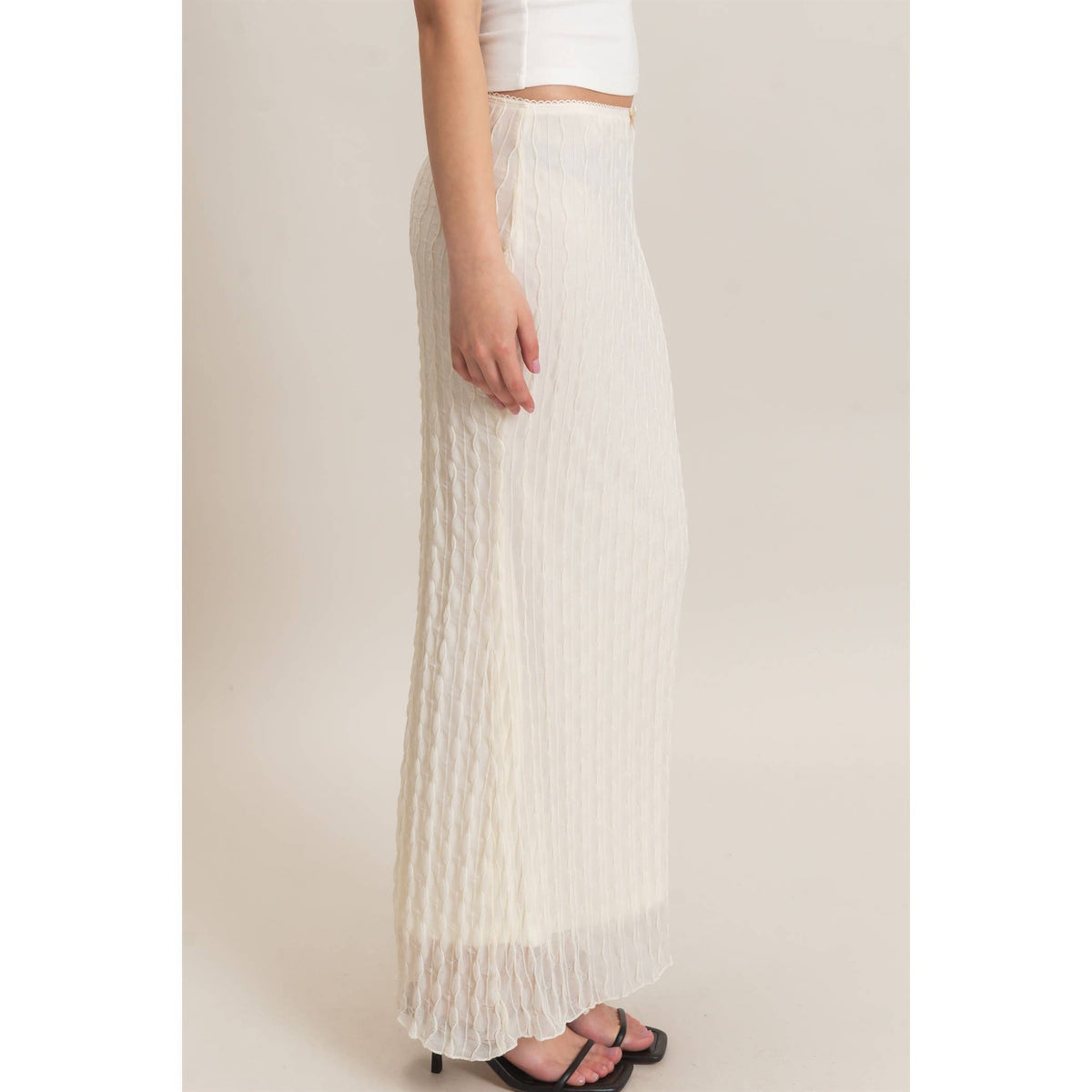 Textured Maxi Skirt