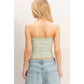 Strapless Jacquard Top