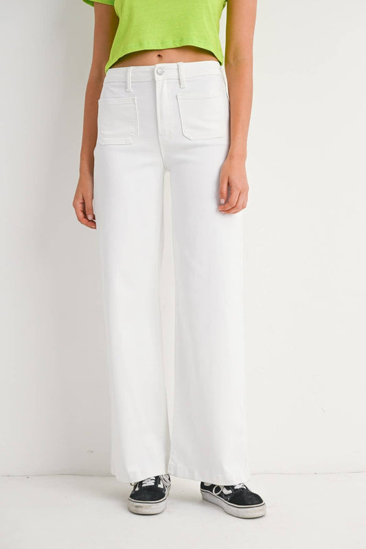 Mini Patch Pocket Wide-White