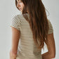 Knit Striped Short Sleeve Top