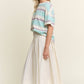 Stripe Oversized Short Sleeve Top