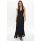 DEEP V HALTER MAXI DRESS
