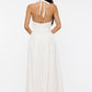 Bohemian Style White Halter Dress