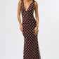 Chic Mesh Polka Dot Maxi Dress