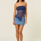 Polka dot Asymmetric Split Hem Tube Top