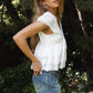 JULIETTE V Neck Tiered Ruffle Top