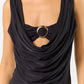 Ring Detailed cowl top
