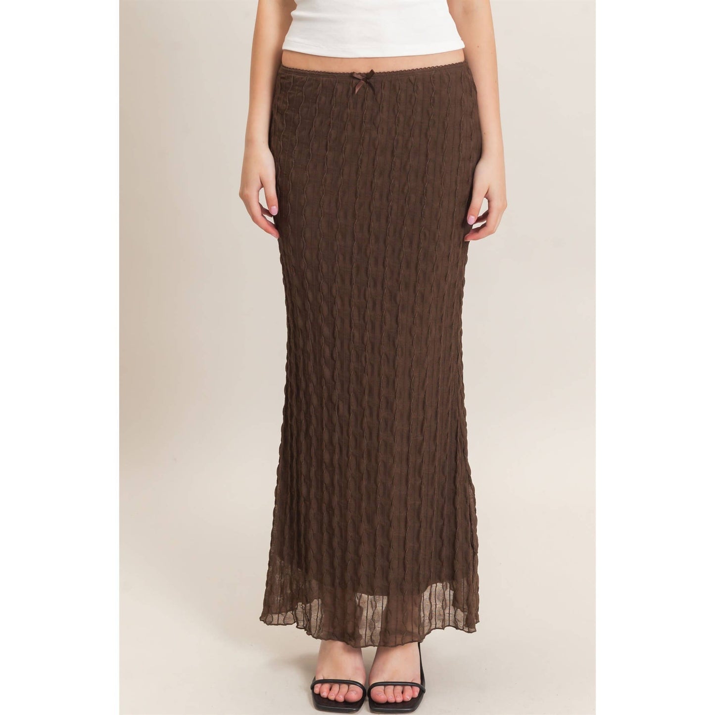 Textured Maxi Skirt
