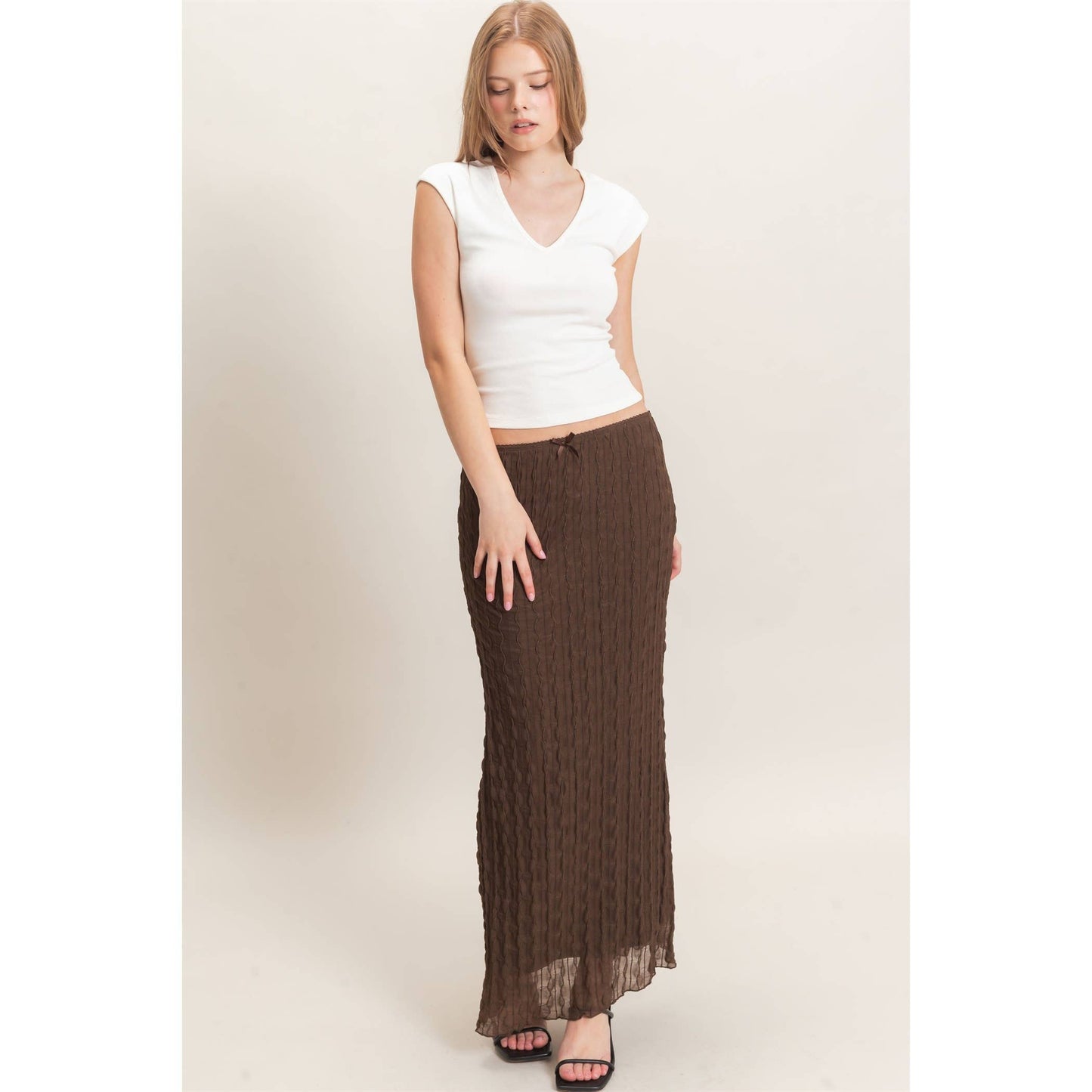Textured Maxi Skirt