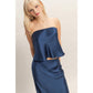 Satin Strapless Tube Top