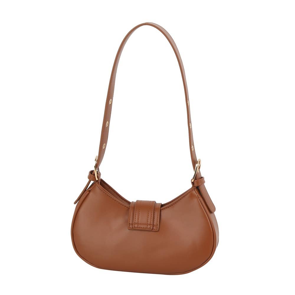 Buckle Crescent Shoulder Bag