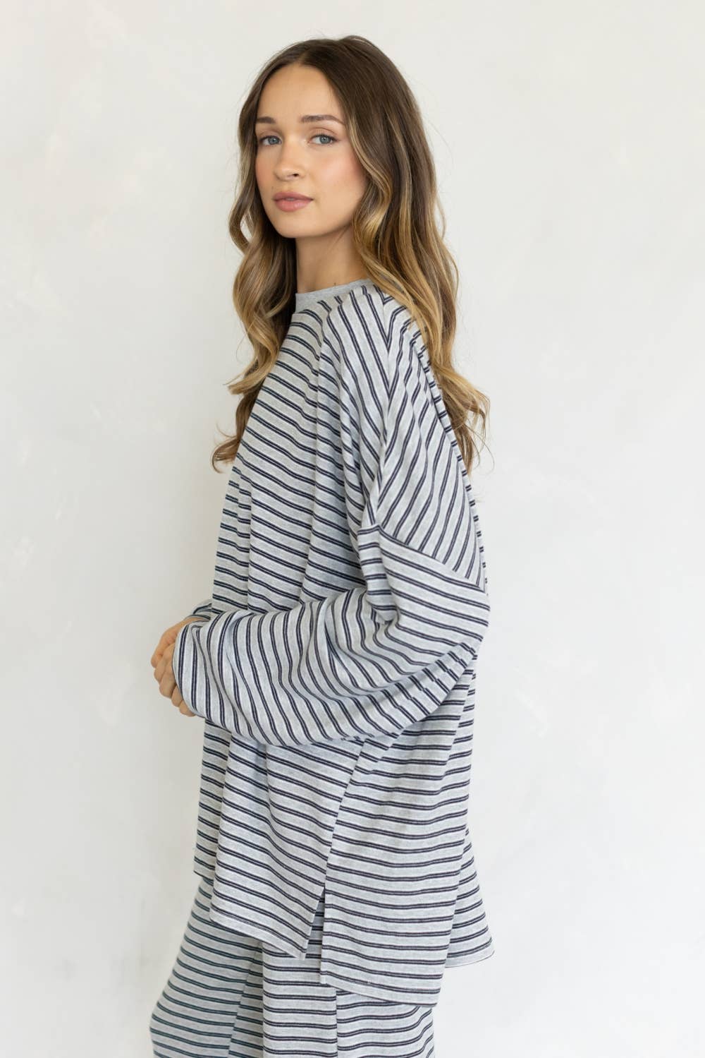 Lorenze Stripe Top