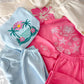 Hibiscus Pink Tropical Embroider Sweatshirt