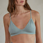 Seamless Ribbed Plunged V-Neck Bralette