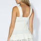 Grommet Detailed Lace Peplum Tunic Top