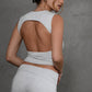 Open Back Sleeveless Crop Top