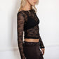 Sheer Lace Long Sleeve Top