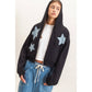 Star Patch Zip-Up Hoodie