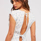 Floral V-neck Open Back