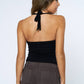 Cowl Halter Lace Top